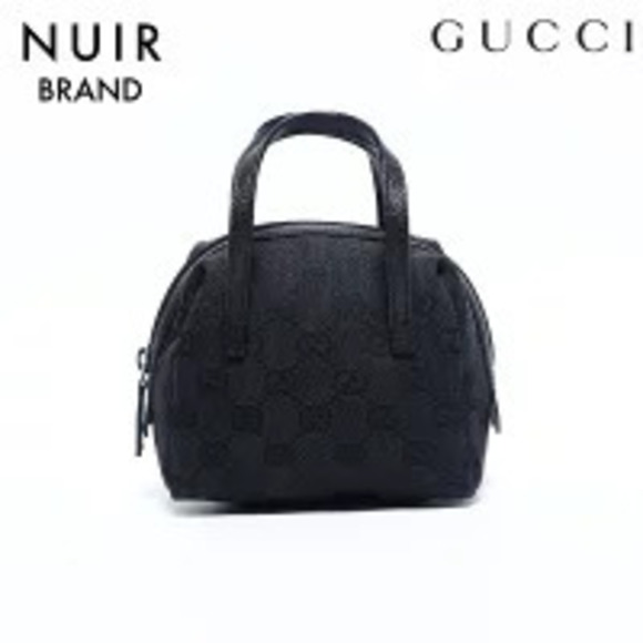 Gucci Handbags - Gucci GG Canvas Clutch Boston Handbag Black